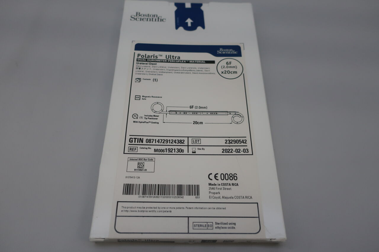 192130 - BOSTON SCIENTIFIC - Polaris Ultra Ureteral Stent - Dual Durometer Percuflex Material - 6Fr x 20cm
, (BX/1) - ( Expiry Date: 2022-02-03 )