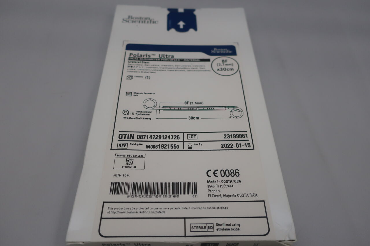 192155 - BOSTON SCIENTIFIC - polaris ultra dual durometer percuflex material ureteral stent 8f x 30cm, () - ( Expiry Date: 2022-05-21 )