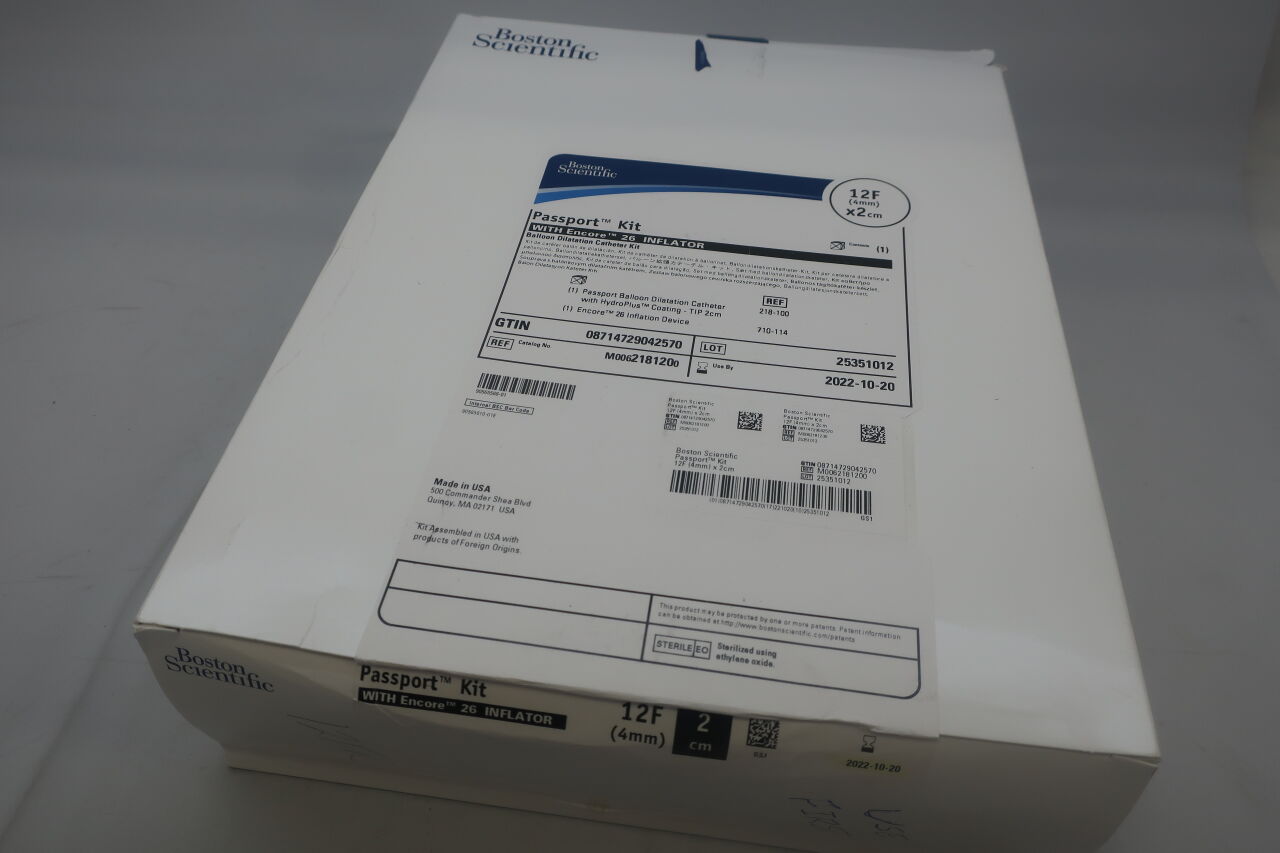 218120 - BOSTON SCIENTIFIC - passport balloon catheter kit	12f x 2cm, 2cm tip, () - ( Expiry Date: 2022-10-20 )