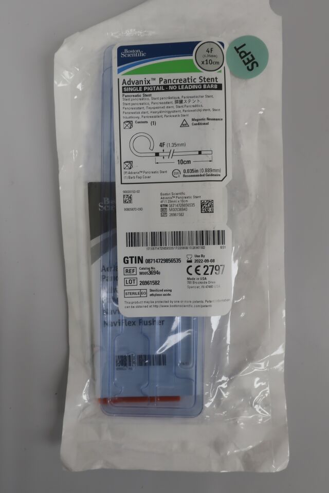 3694 - BOSTON SCIENTIFIC - ADVANIX PANC STENT PIGTAIL, 4F x 10cm
, () - ( Expiry Date: 2022-09-08 )