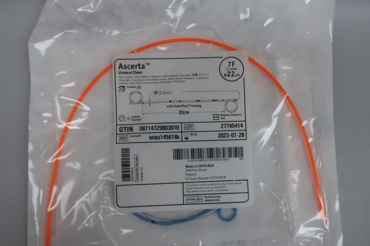 145618 - BOSTON SCIENTIFIC - Ascerta Ureteral Stent, 7F x 22cm
, () - ( Expiry Date: 2023-07-28 )