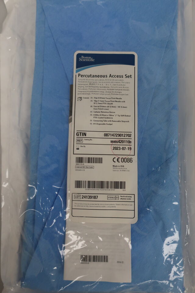 420110 - BOSTON SCIENTIFIC - percutaneous access set, () - ( Expiry Date: 2023-07-19 )