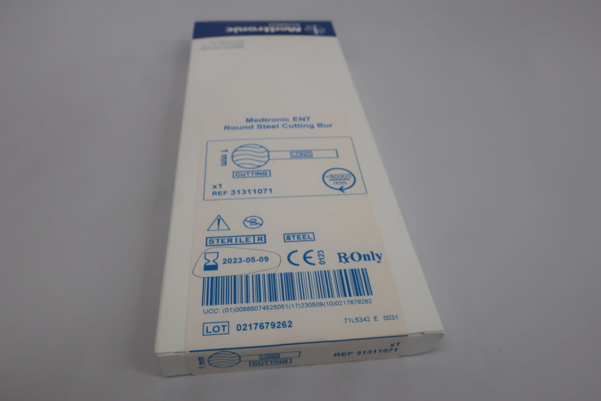 31311071 - MEDTRONIC - Indigo Tool Steel Long Round Fluted Otologic Burr, 1 dia. x 72 mm Length, (BX/1)