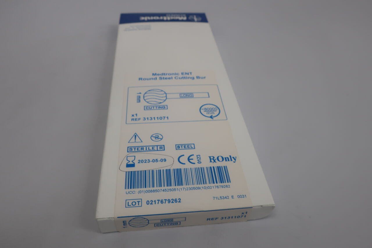 31311071 - MEDTRONIC - Indigo Tool Steel Long Round Fluted Otologic Burr, 1 dia. x 72 mm Length, (BX/1) - ( Expiry Date: 2023-05-09 )