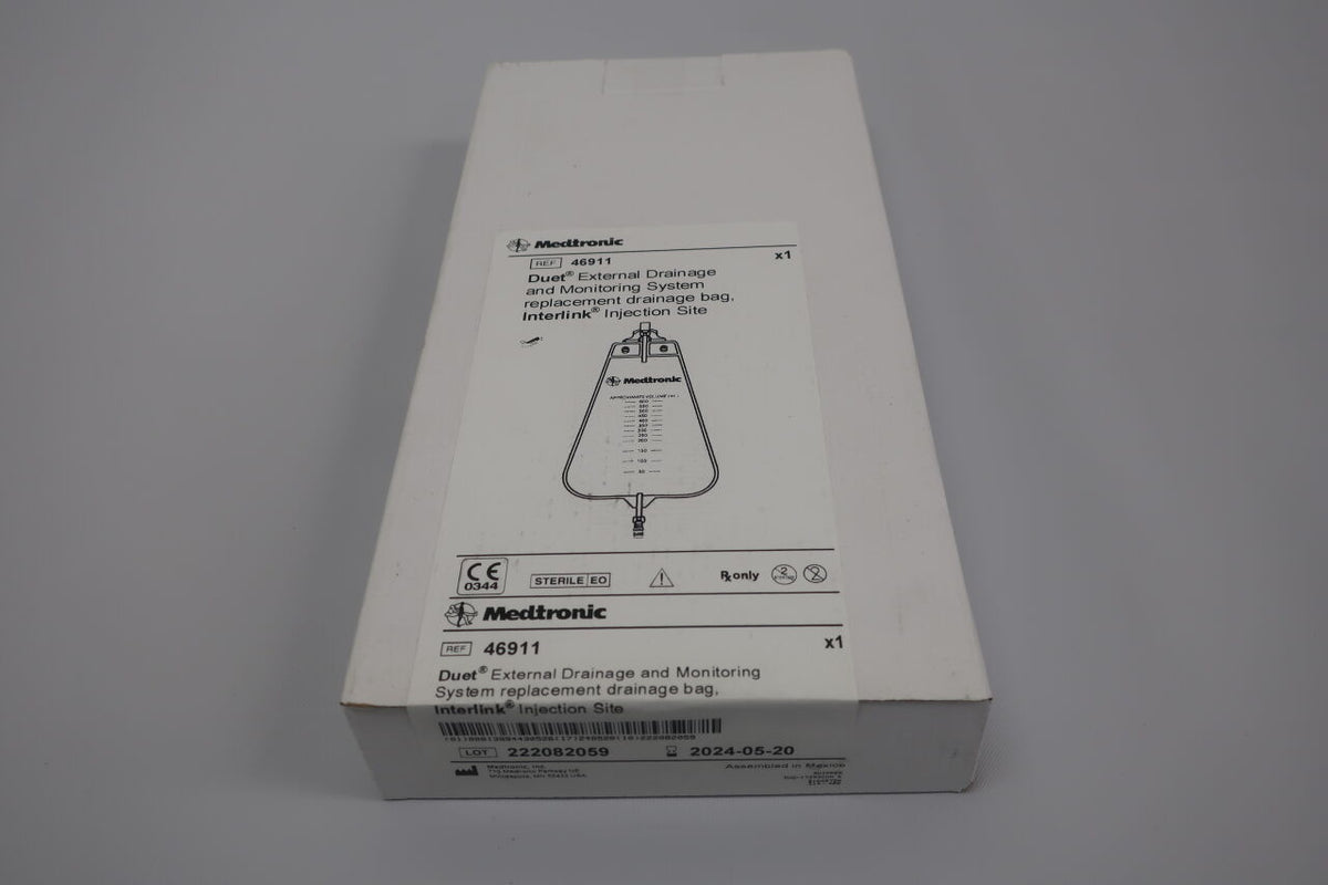 46911 - MEDTRONIC - Duet Replacement Drainage Bag, Interlink Injection Site, (BX/1)