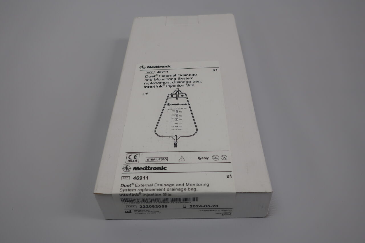 46911 - MEDTRONIC - Duet Replacement Drainage Bag, Interlink Injection Site, (BX/1) - ( Expiry Date: 2023-10-15 )