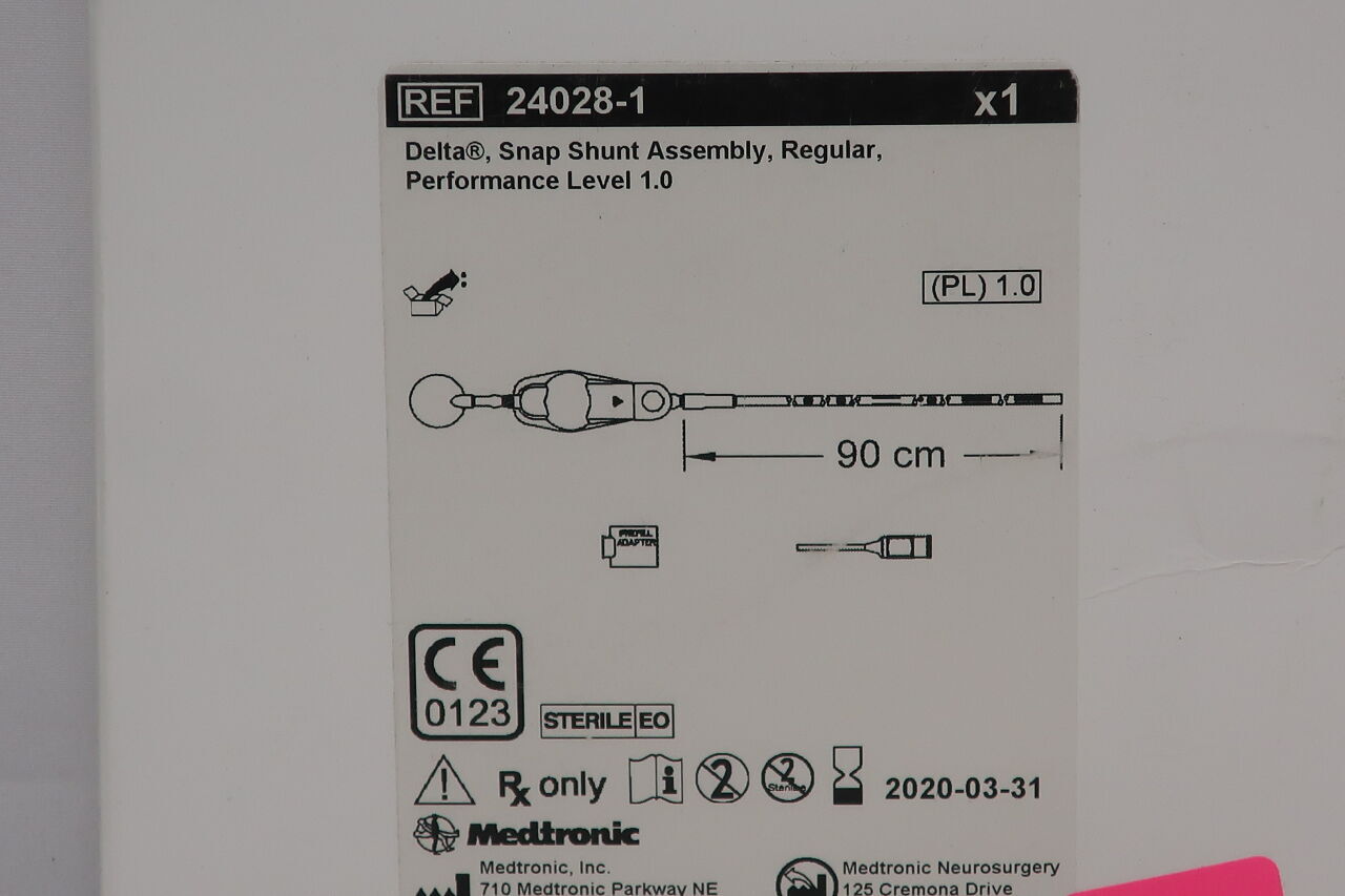 24028-1 - MEDTRONIC - Medtronic Delta Snap Shunt Assembly, Regular, 1 Performance Level, (BX/1) - ( Expiry Date: 2020-03-31 )
