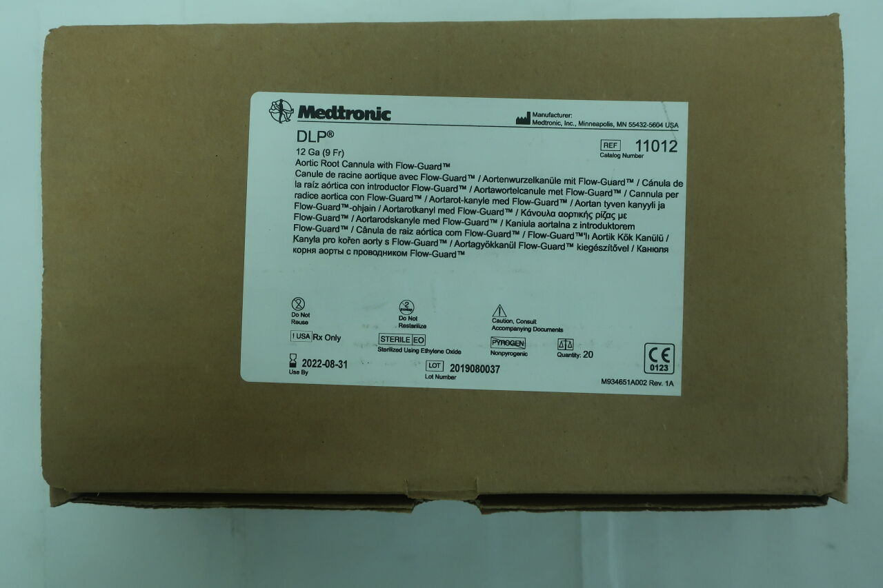 11012 - MEDTRONIC - DLP Aortic Root Cannula, 9 Fr Size, 12.35 in. Length, (BX/20) - ( Expiry Date: 2022-08-31 )