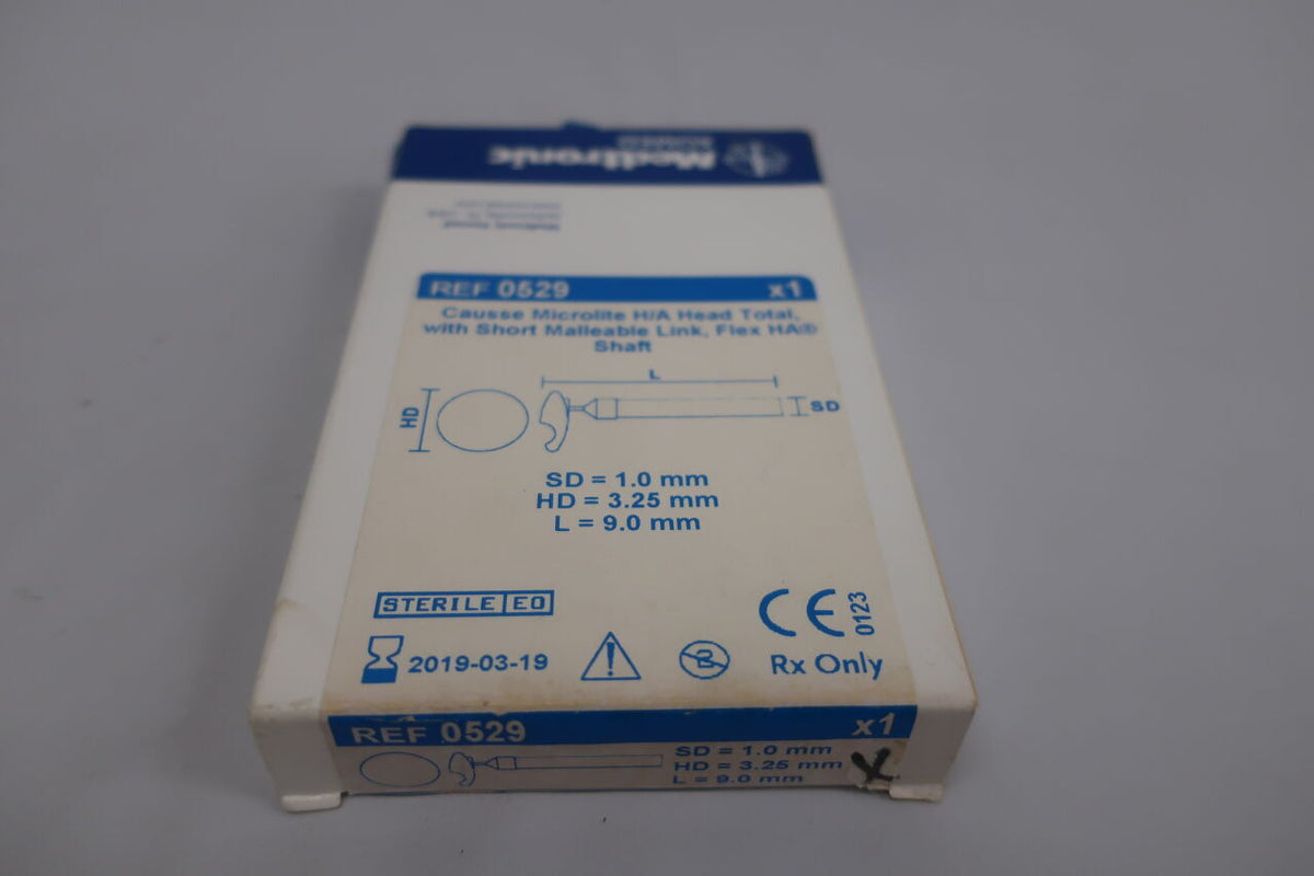 0529 - MEDTRONIC - Medtronic Hydroxylapatite Offset Head Total with Short Malleable Link, 9 mm Length, 3.25 mm Head Diameter, (BX/1)