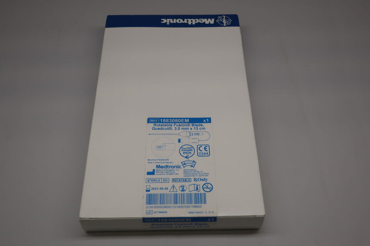 1883080EM - MEDTRONIC - 3.0mm Quadcut Straight Rotatable Blade with EM Tracking, (BX/1)