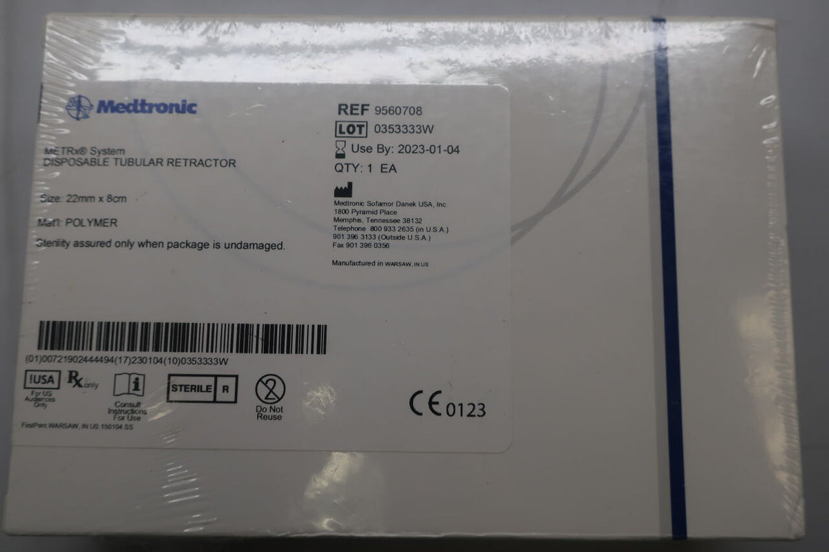 9560708 - MEDTRONIC - METRx Disposable Tubular Retractor, Polymer 22mm x 8cm, (BX/1)