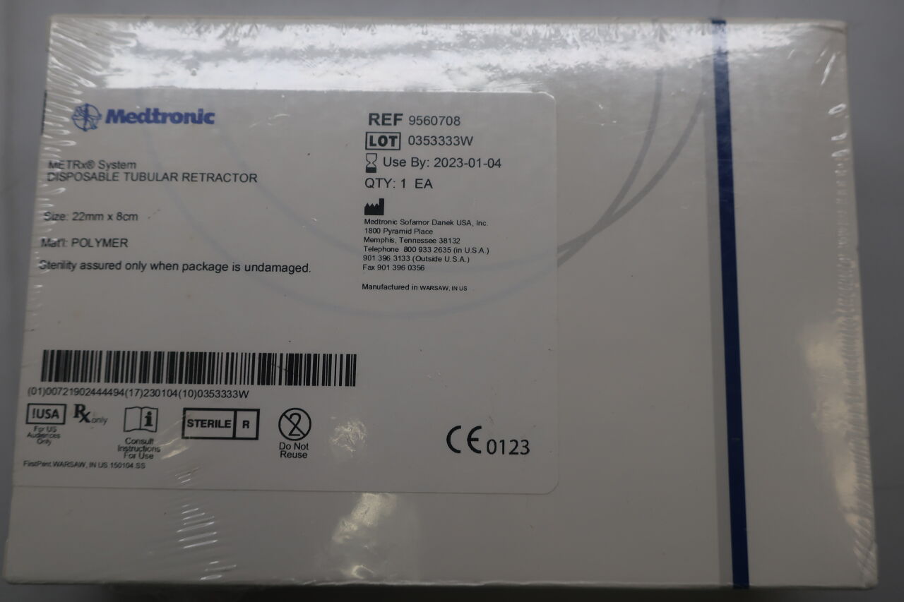 9560708 - MEDTRONIC - METRx Disposable Tubular Retractor, Polymer 22mm x 8cm, (BX/1) - ( Expiry Date: 2023-01-04 )