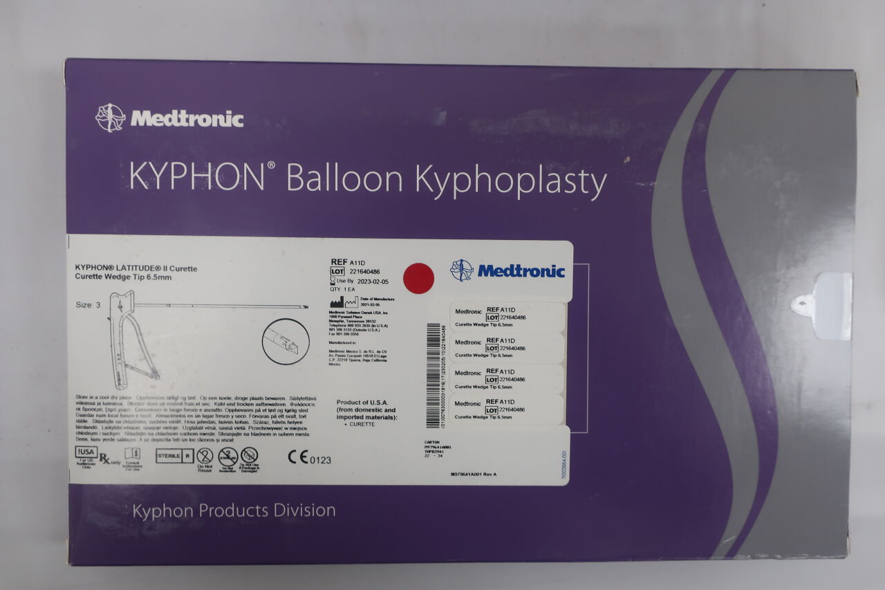 A11D - MEDTRONIC - KYPHON LATITUDE II Curette Wedge Tip 6.5mm -, (BX/1) - ( Expiry Date: 2023-02-05 )