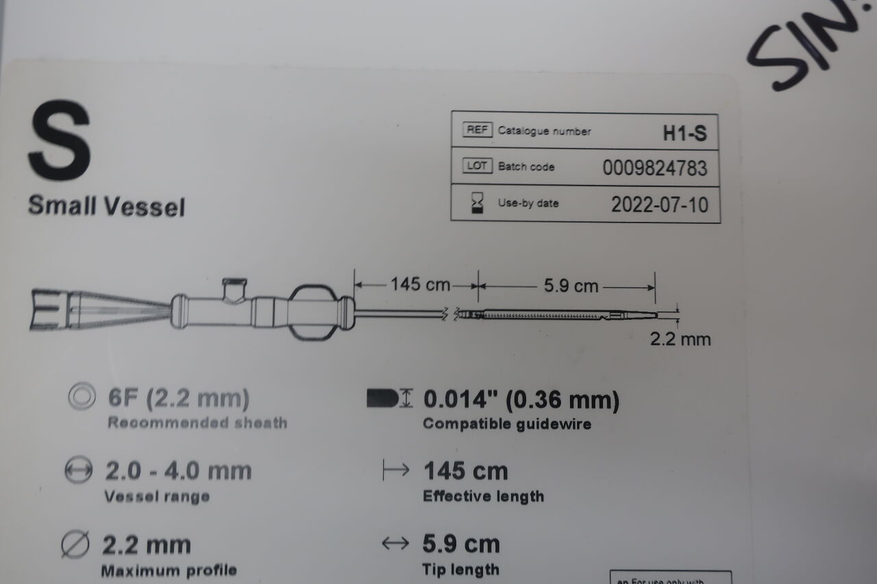 H1-S - MEDTRONIC - ev3 HawkOne S 6F Directional Atherectomy System, () - ( Expiry Date: 2022-07-10 )