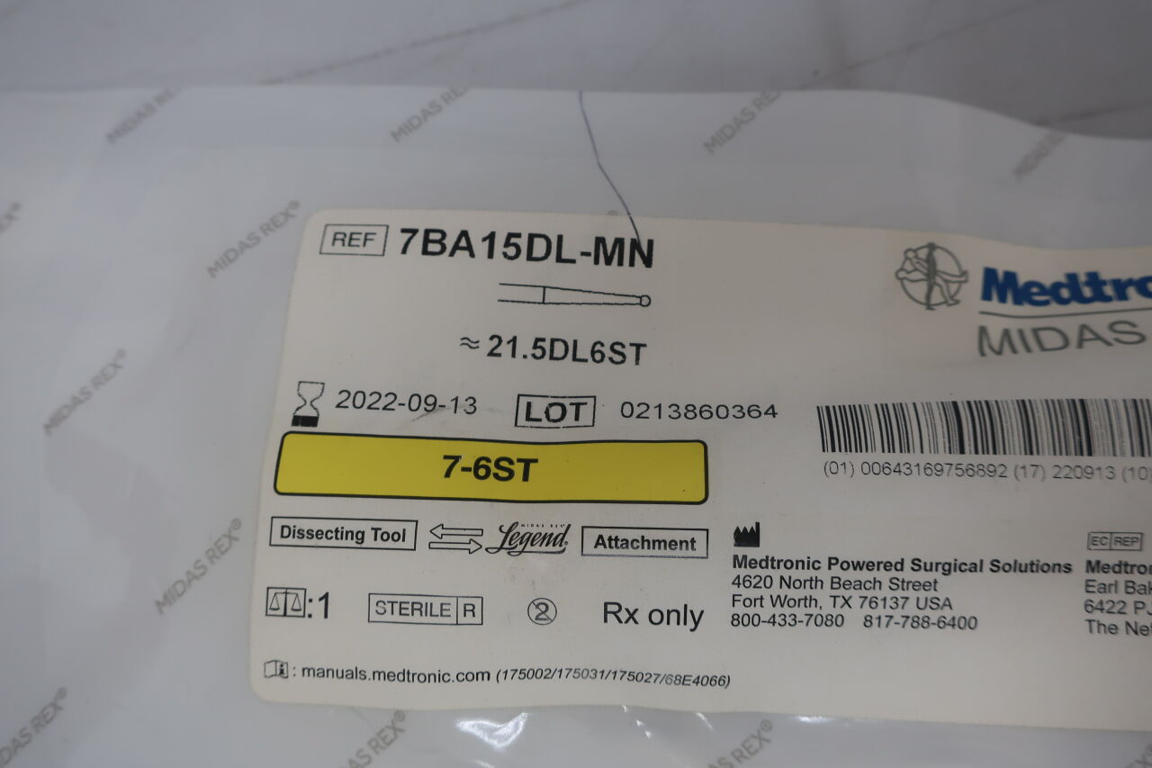 7BA15DL-MN - MEDTRONIC - Midas Rex Long Diamond Ball Cutting Burr, 1.5 mm Head Diameter, 7 cm Shaft Length, (EA) - ( Expiry Date: 2022-09-13 )