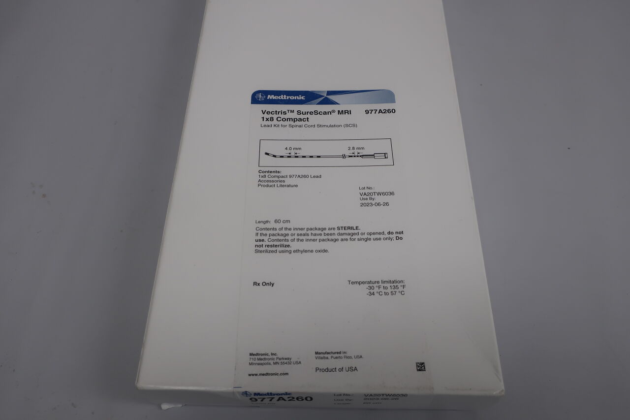 977A260 - MEDTRONIC - Vectris SureScan MRI 1x8 Compact Lead Kit for Sacral Nerve Stimulation (SCS), 60cm, (BX/1) - ( Expiry Date: 2023-06-26 )