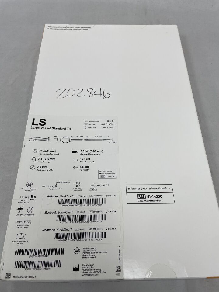 H1-LS - MEDTRONIC - ev3 HawkOne LS Standard Tip Directional Atherectomy System, () - ( Expiry Date: 2023-05-21 )