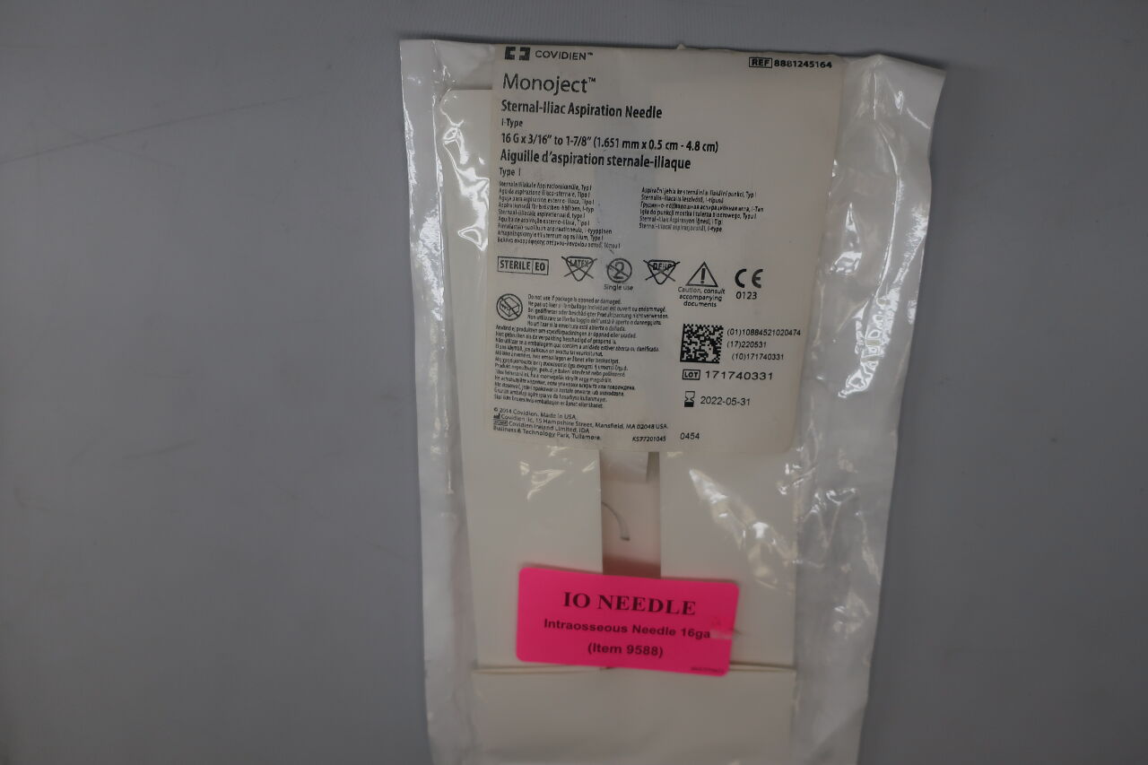 8881245164 - COVIDIEN - Monoject Aspiration Needle, 16G, 3/16 to 1-7/8 in. Length, () - ( Expiry Date: 2023-11-30 )