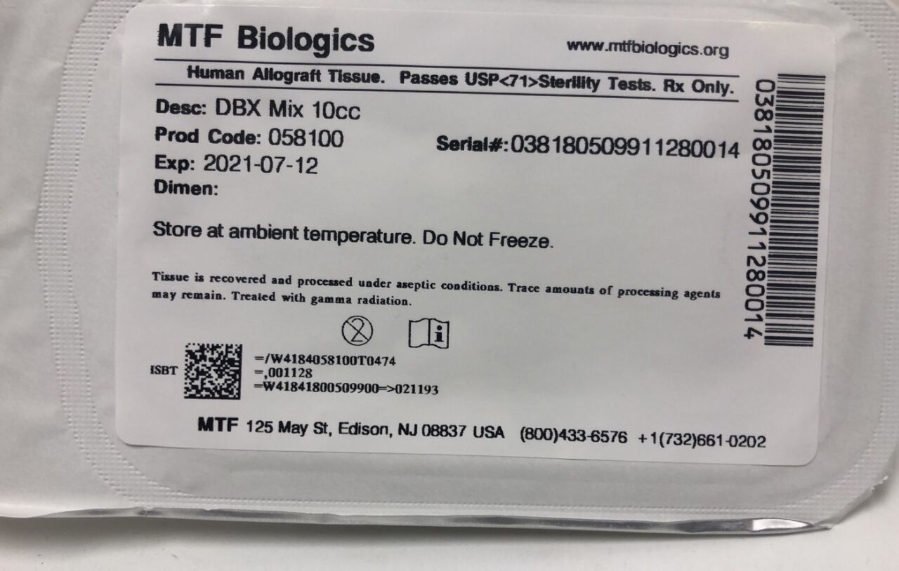 058100 - DEPUY - DBX Mix 10cc, (EA) - ( Expiry Date: 2023-09-03 )
