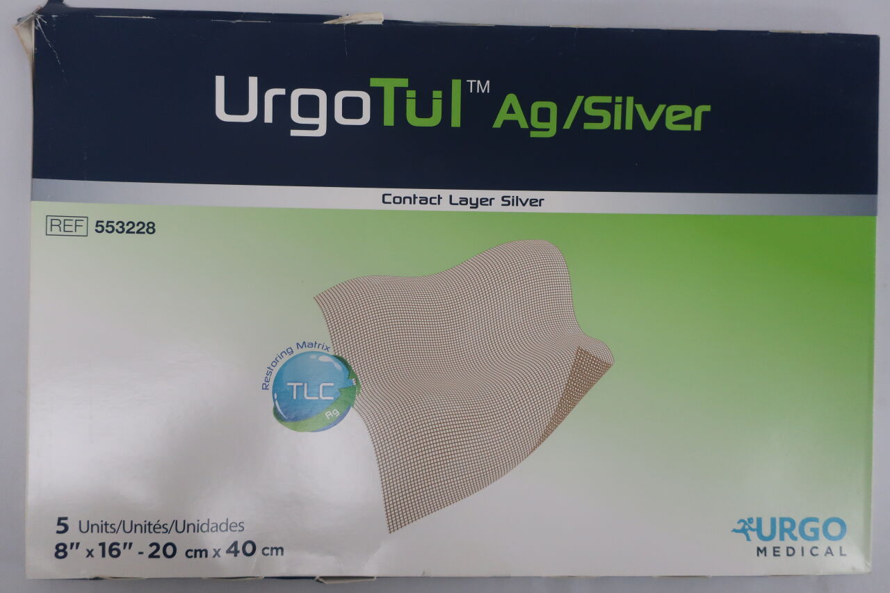 553228 - URGO MEDICAL - UrgoTul with Silver Wound Contact Layer Dressing, 8" x 16", (BX/1) - ( Expiry Date: 2023-06-30 )