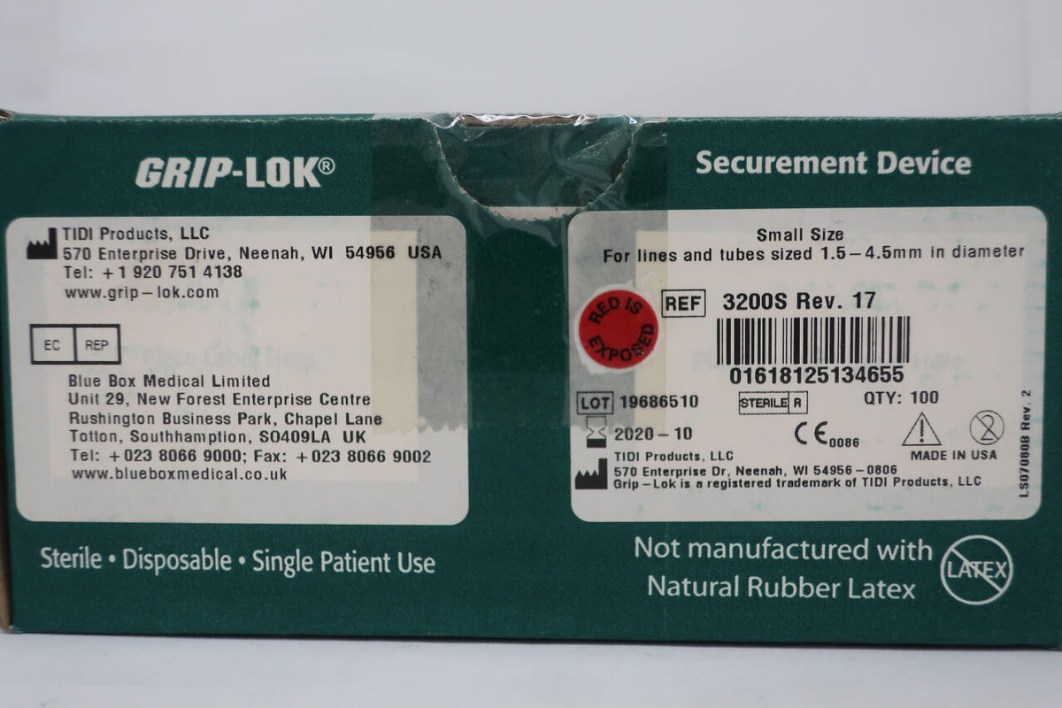 3200S - TIDI - Grip-Lok Securement Device Small Size, (BX/1)