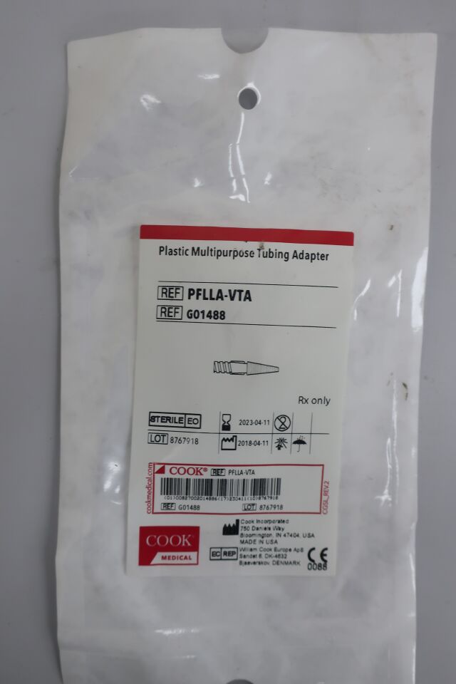 G01488 - COOK - Plastic Multipurpose Tubing Adapter, (EA) - ( Expiry Date: 2023-04-11 )