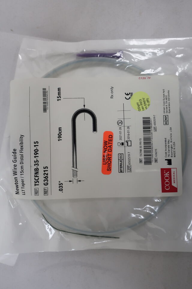G36215 - COOK - Newton Wire Guide LLT Taper / 15cm Distal Flexibility, (EA) - ( Expiry Date: 2021-01-28 )