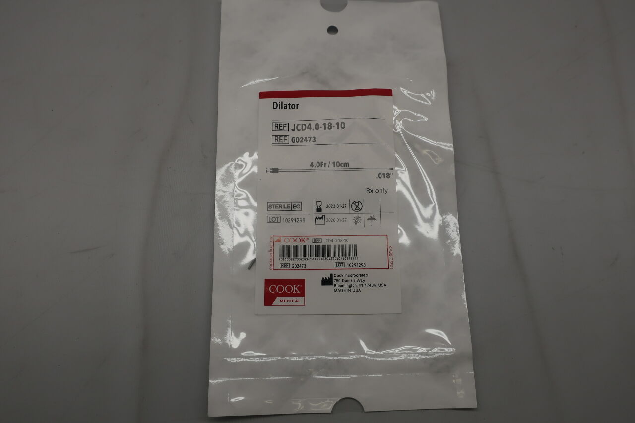 G02473 - COOK - Standard Dilator, 4 Fr x 10 cm Length, (EA) - ( Expiry Date: 2021-04-06 )