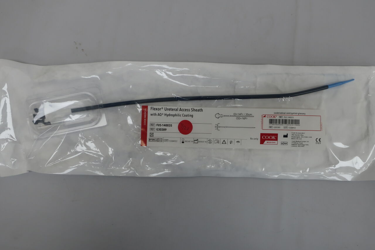 G30389 - COOK - Flexor Ureteral Access Sheath with AQ Hydrophilic Coating - FUS-140035 - 14Fr x 35cm, (EA) - ( Expiry Date: 2023-07-14 )