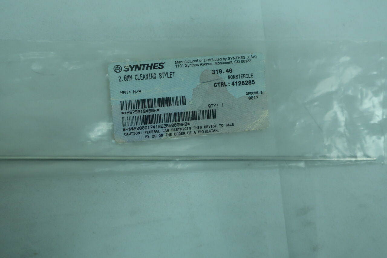 319.46 - SYNTHES - 2.8mm Cleaning Stylet, (EA) - ( Expiry Date: N/A )