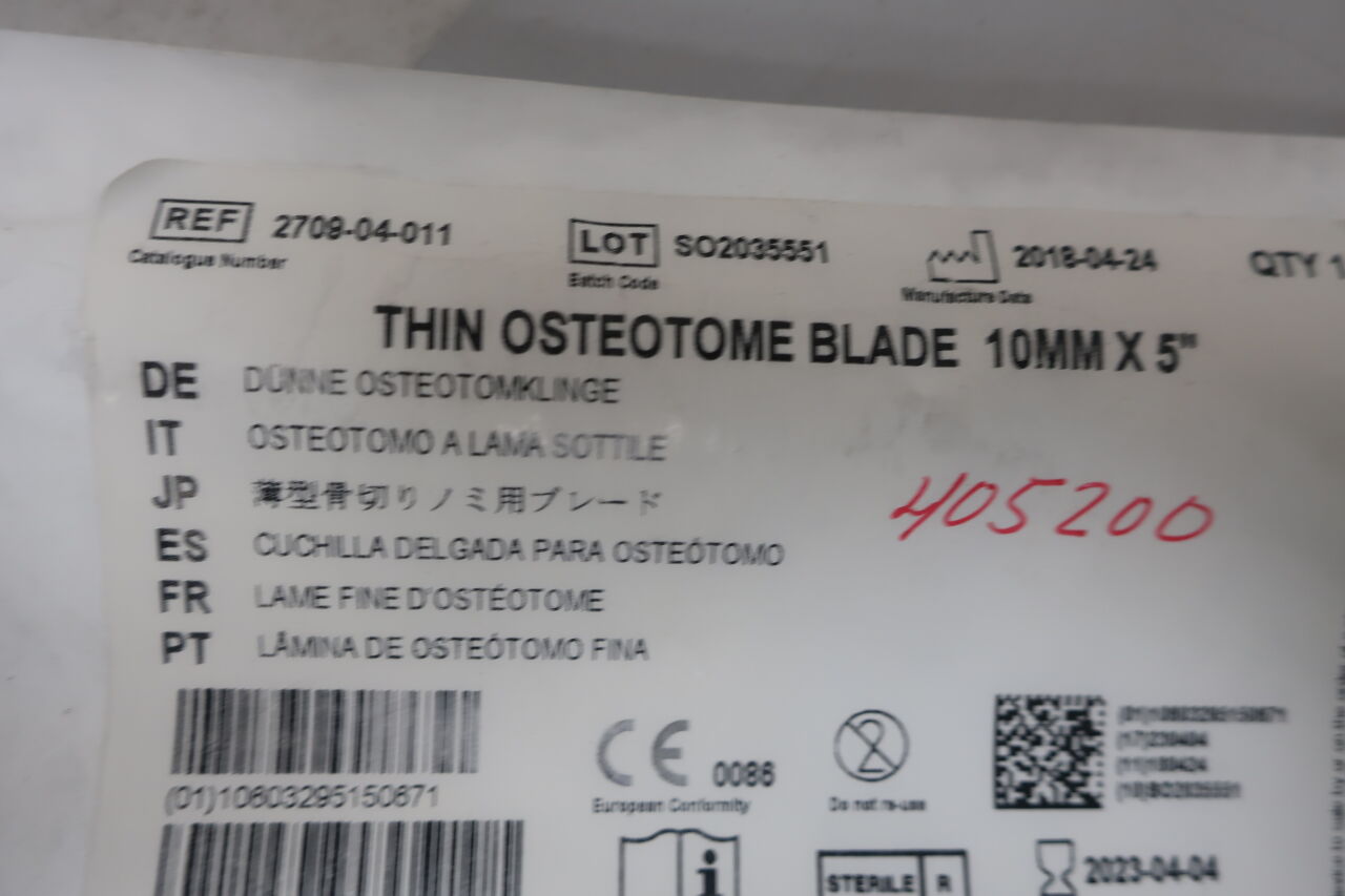 2709-04-011 - DEPUY - Thin Osteotome Blade 10MMx5, (EA) - ( Expiry Date: 2023-04-04 )