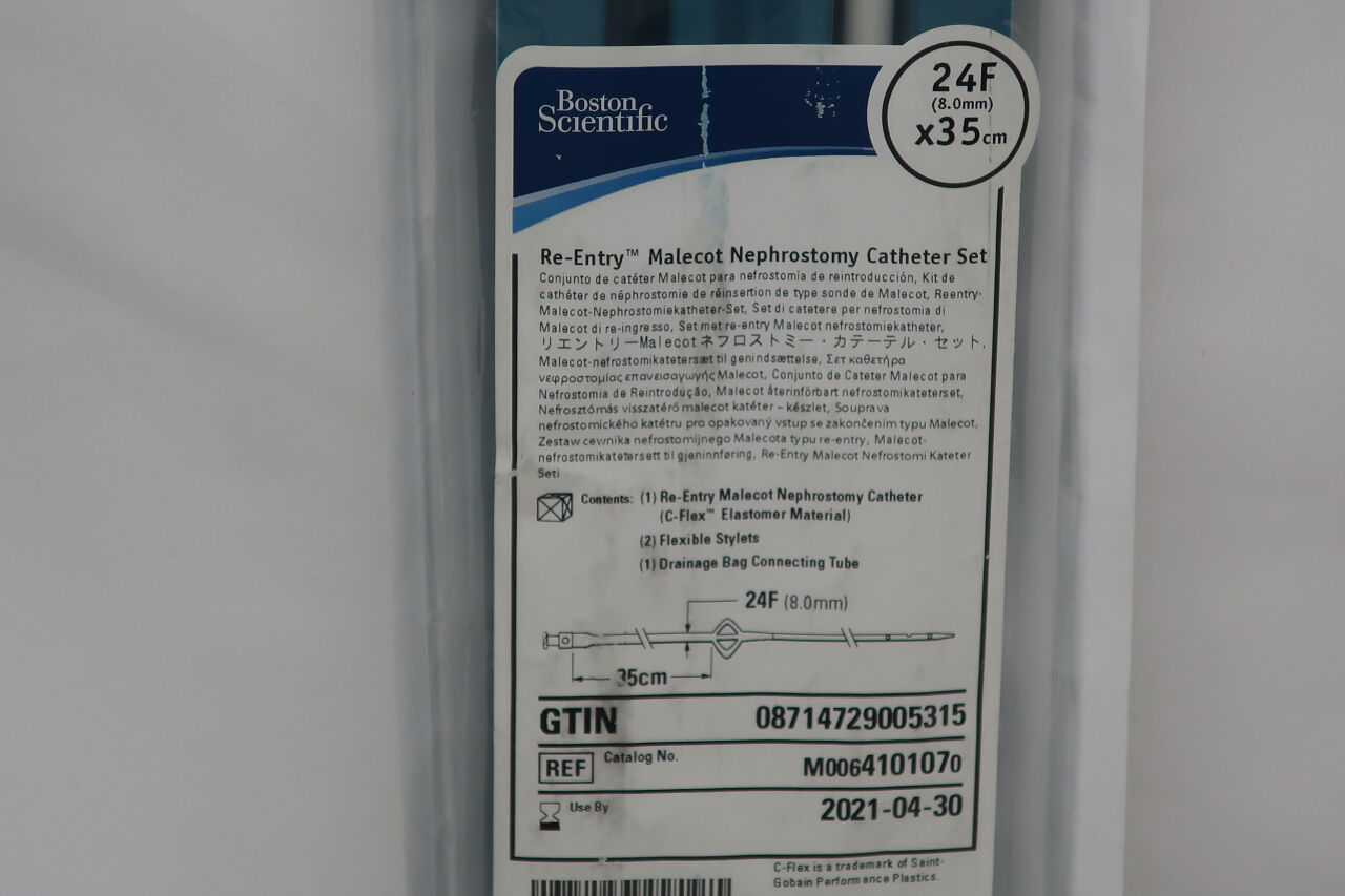 410107 - BOSTON SCIENTIFIC - Re-Entry Malecot Nephrostomy Catheter Set  24F/8.0mm x 35cm  , (EA) - ( Expiry Date: 2021-02-28 )