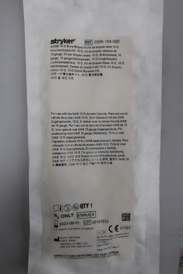 0306-104-000 - STRYKER - IVAS 10G Bone Biopsy Kit, (EA) - ( Expiry Date: 2023-06-01 )