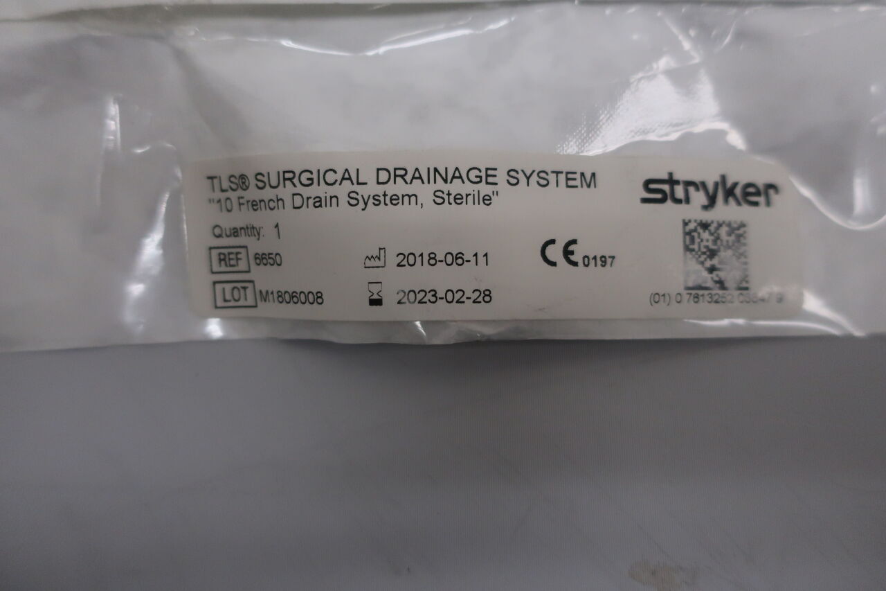 6650 - STRYKER - TLS Silicone Surgical Drainage System, 10 Fr, 15 mL, (EA) - ( Expiry Date: 2024-04-30 )