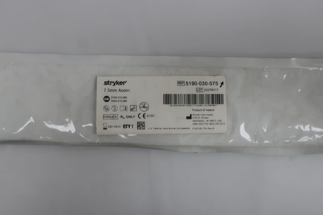 5190-030-075 - STRYKER - 7.5mm Acorn Bur, (EA) - ( Expiry Date: 2021-04-01 )
