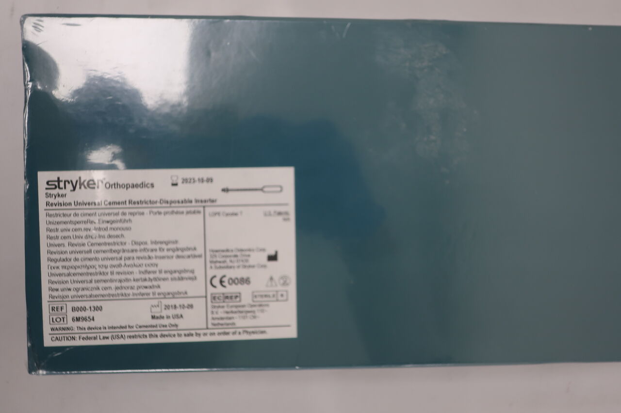 B000-1300 - STRYKER - orthopaedics revision universal cement restrictor disposable inserter, (BX/1) - ( Expiry Date: 2023-10-09 )