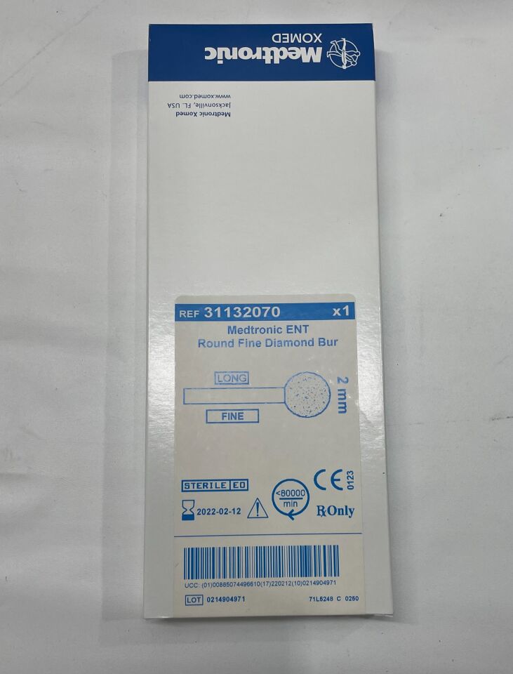 31132070 - MEDTRONIC - ent 2mm round long fine diamond bur, (BX/1) - ( Expiry Date: 2022-02-12 )