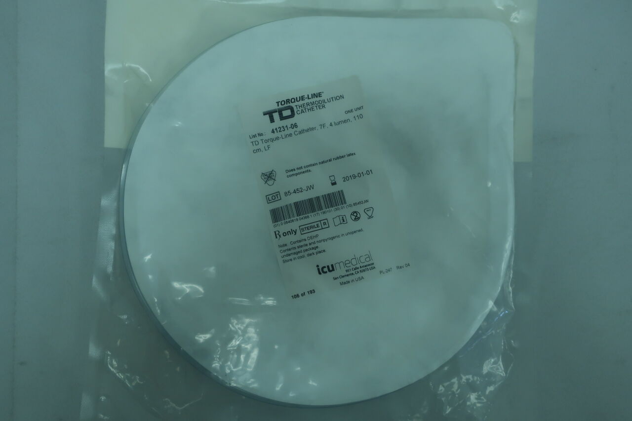 41231-06 - ICU MEDICAL - Torque-Line Thermodilution Catheter 7F x 110cm, 4-Lumen, LF, (EA) - ( Expiry Date: 2019-01-01 )