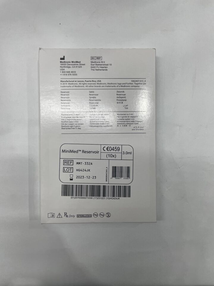 MMT-332A - MEDTRONIC - insulin reservoir, 3.0 ml, (BX/10) - ( Expiry Date: 2024-03-14 )