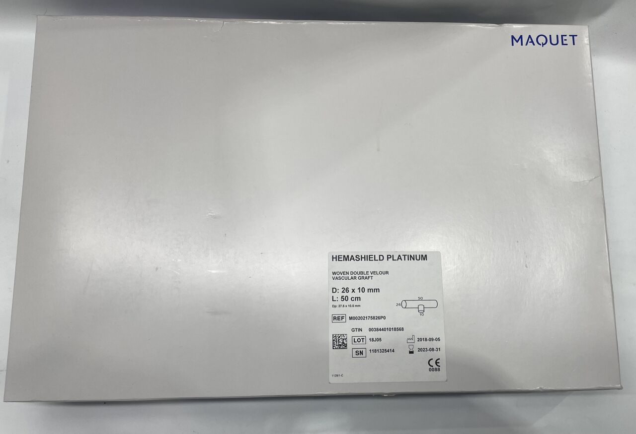 M00202175826P0 - MAQUET - Platinum Woven Double Velour Vascular Graft 26 x 10MM Dia. 50CM Length , () - ( Expiry Date: 2021-11-15 )
