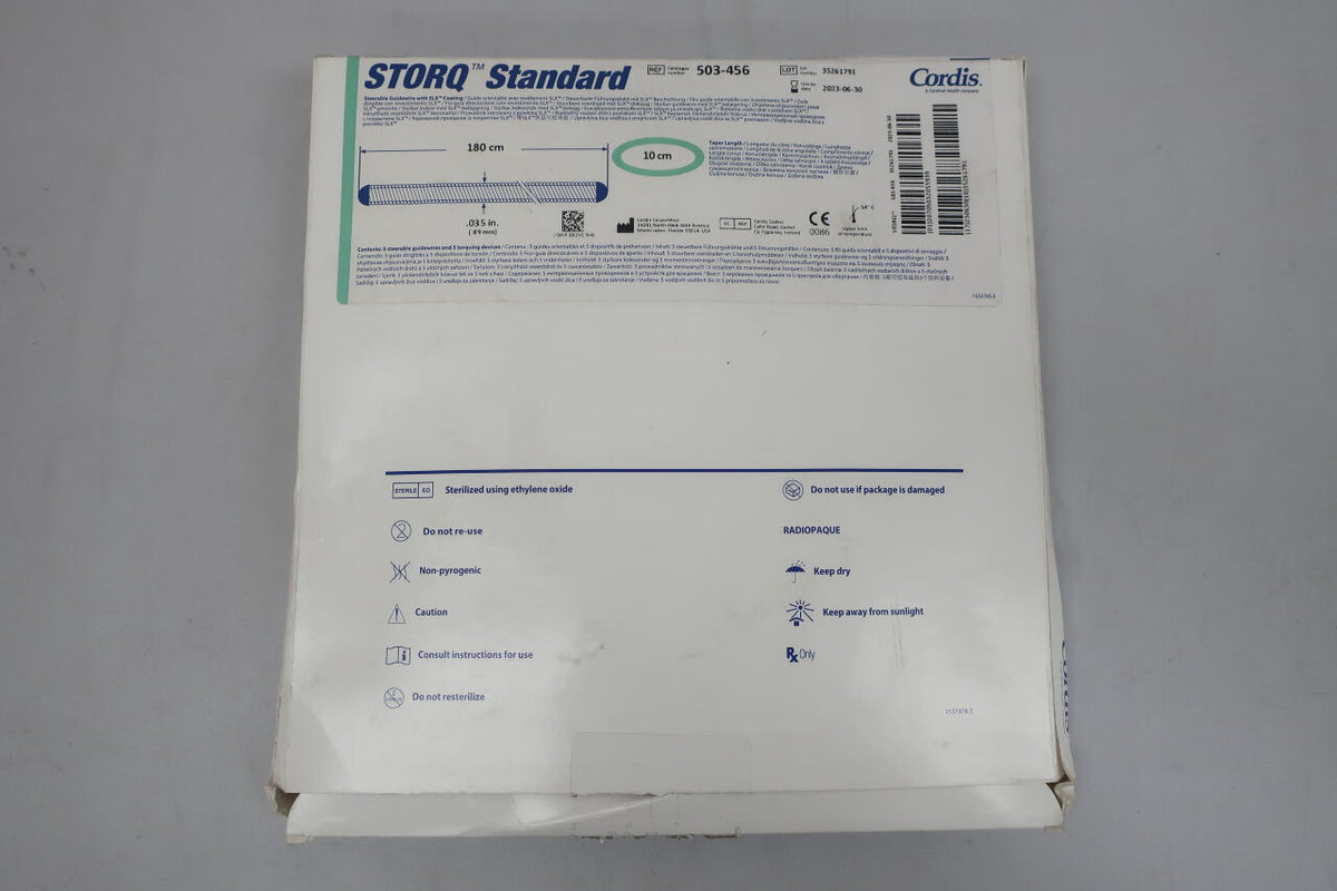 503-456 - CORDIS - Storq Standard Steerable Guidewire, Straight 0.035" x 180cm, ()