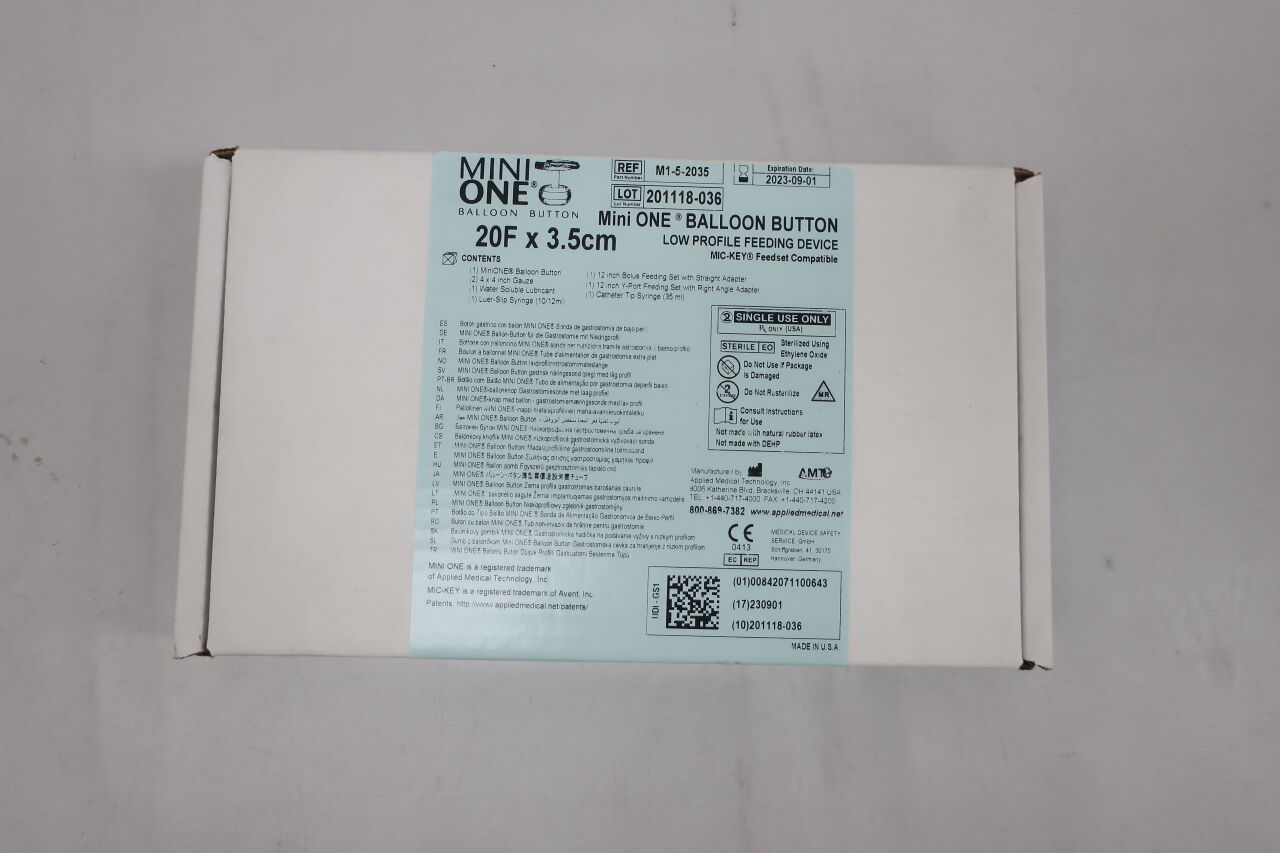M1-5-2035 - APPLIED - amt mini one balloon button: 20f x 3.5cm, (EA) - ( Expiry Date: 2023-09-01 )