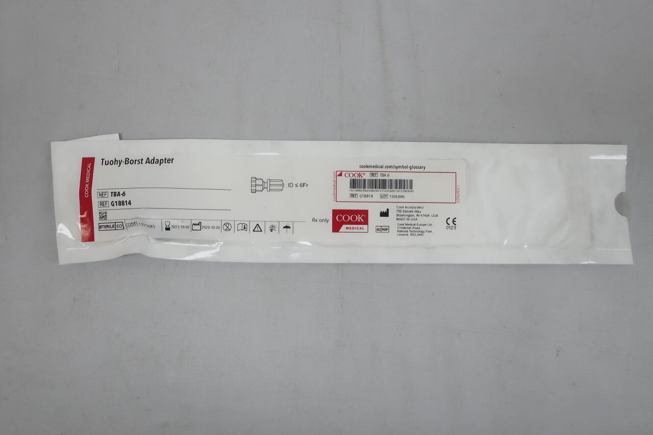 G18814 - COOK - Tuohy-Borst Adapter 6Fr, (EA) - ( Expiry Date: 2023-10-20 )