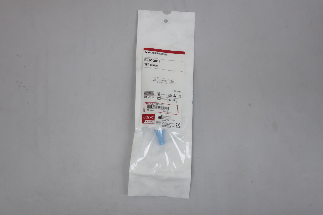 G36370 - COOK - chest drain valve , (EA) - ( Expiry Date: 2023-10-01 )