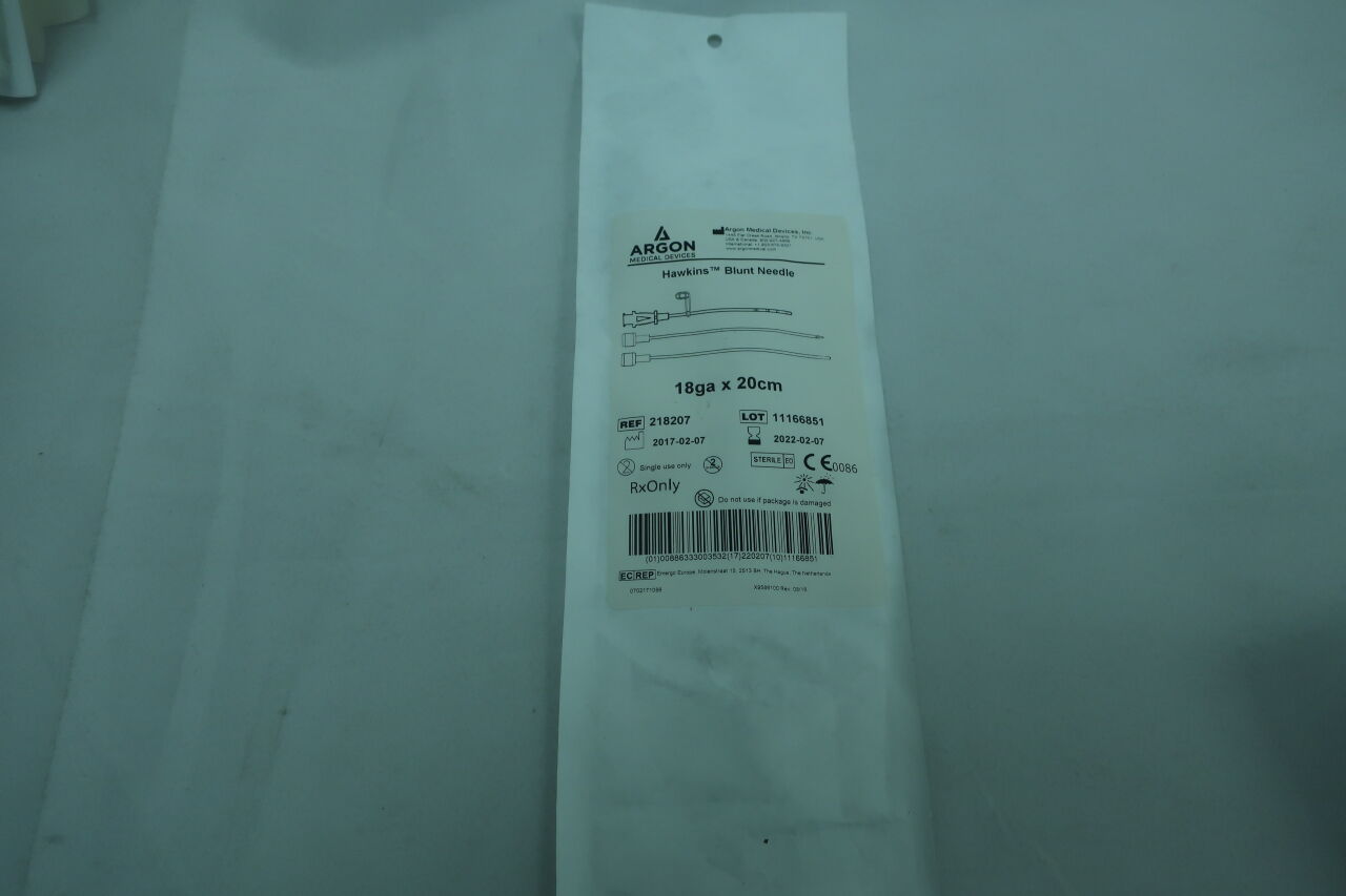 218207 - ARGON - Hawkins Blunt Needle 18ga x 20cm, (EA) - ( Expiry Date: 2022-02-07 )