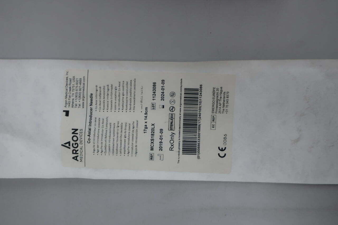 MCXS1820LX - ARGON - SuperCore  Semi-Automatic Biopsy Instrument Optional Echogenic Co-axial Introducer Needle 17G x 14.9cm, (EA) - ( Expiry Date: 2024-01-09 )
