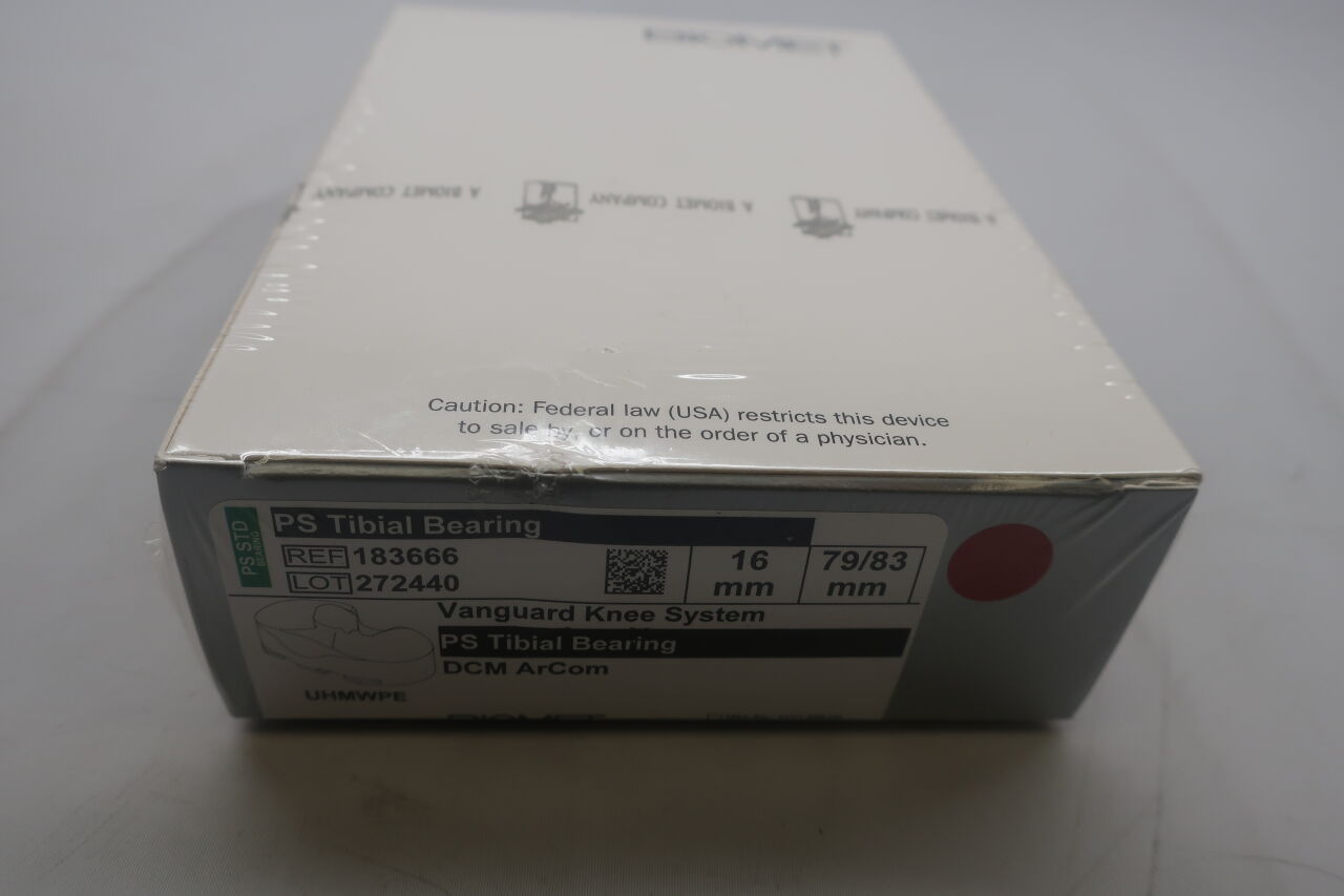 183666 - BIOMET - PS TIBIAL BEARING Vanguard PS Tib Bearing 79/83 x 16mm, (BX/1) - ( Expiry Date: 2023-01-15 )