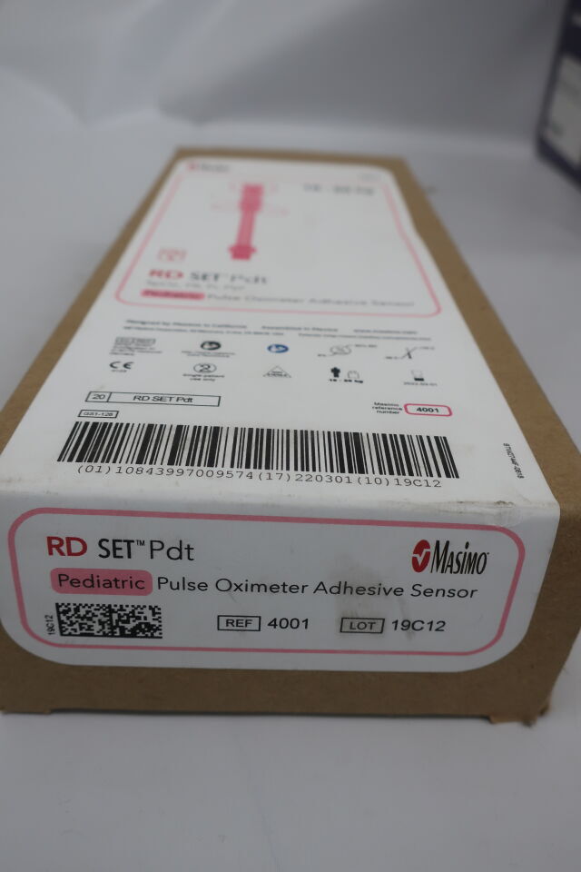 4001 - MASIMO - RD SET Pdt SpO2, PR, PI, PVI Pediatric Pulse Oximeter Adhesive Sensor, (EA) - ( Expiry Date: 2021-07-06 )