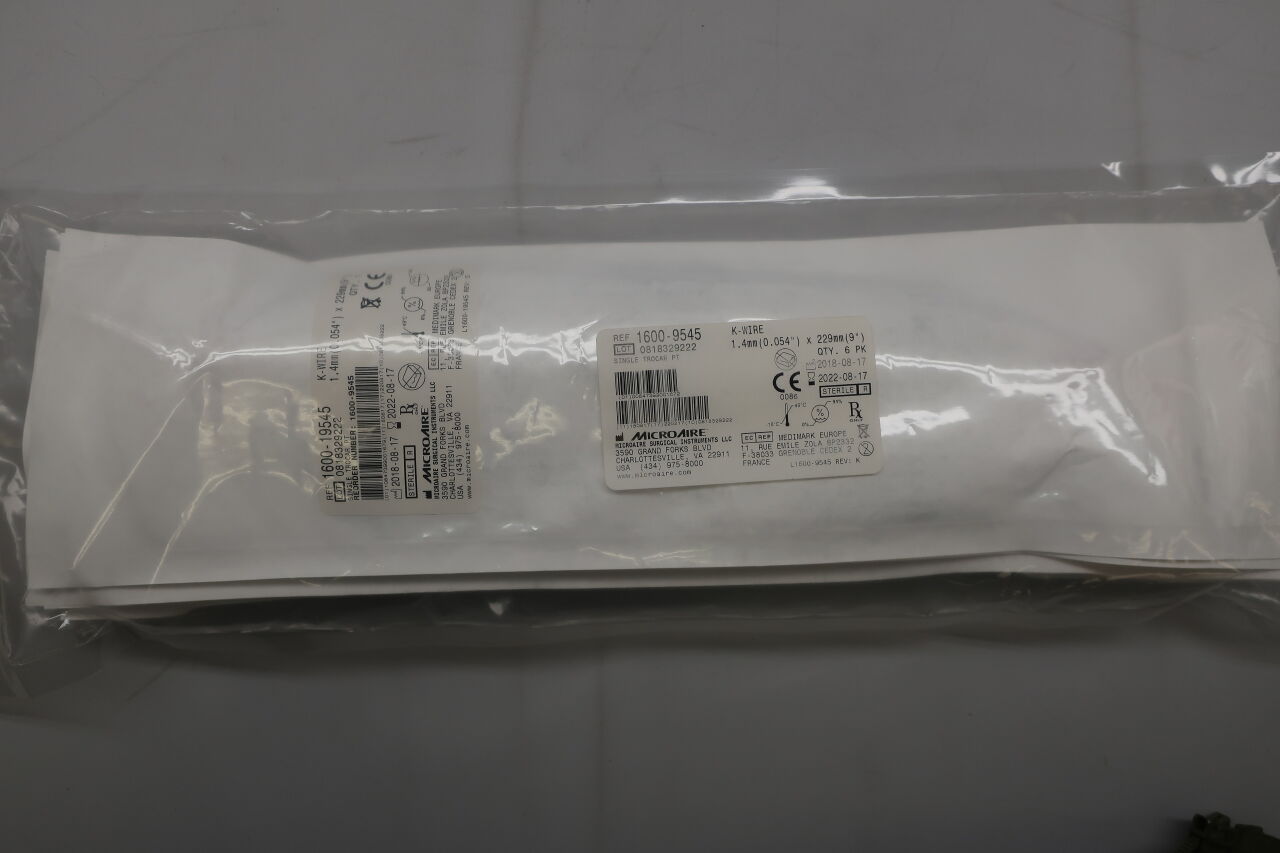 1600-9545 - MICRO-AIRE - K-Wire Trocar with Single Point, 0.054" x 9", (BX/6) - ( Expiry Date: 2022-08-17 )