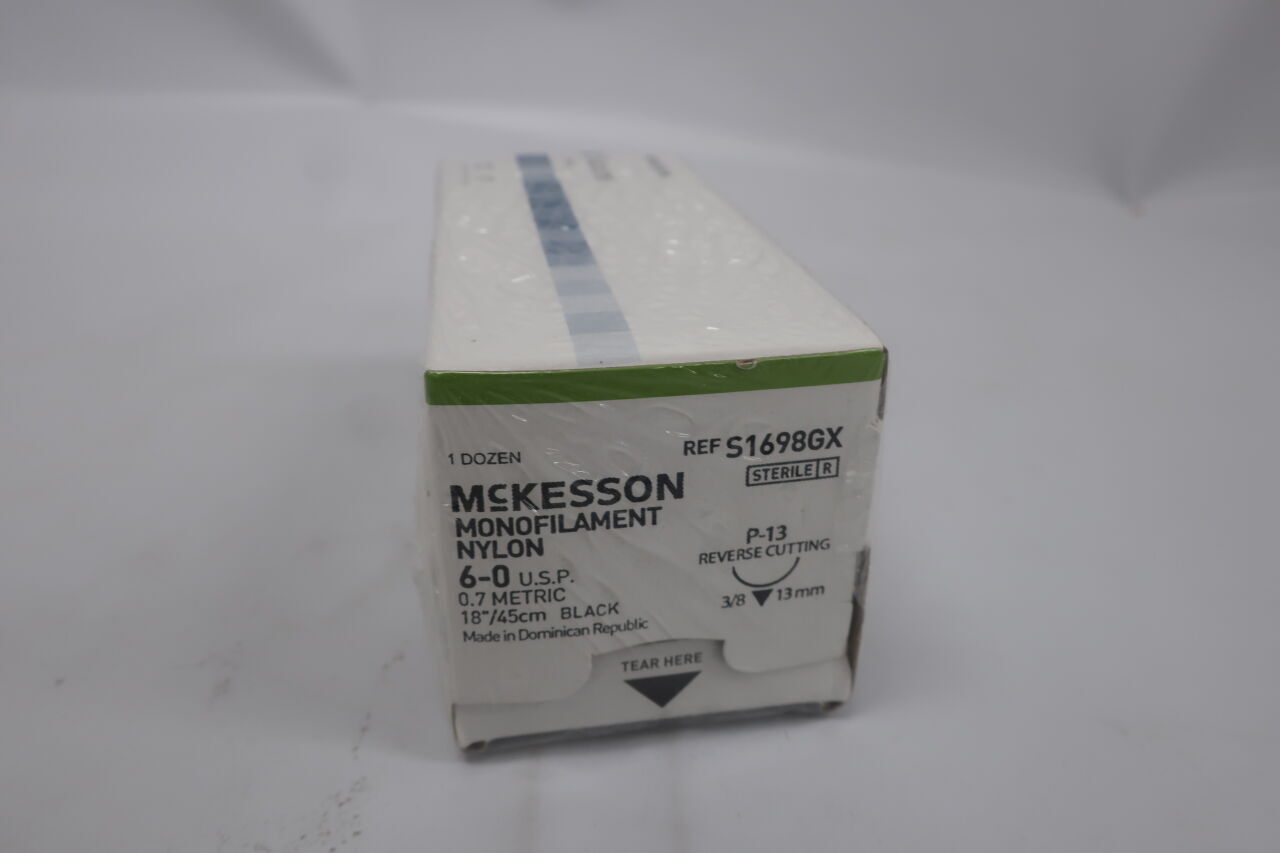 S1698GX - MCKESSON - suture *6-0 nylon 18 dsm13, (BX/12) - ( Expiry Date: 2023-05-31 )
